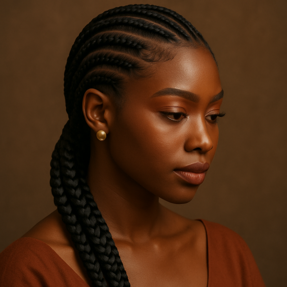 Feed In Braids (2 to 10 straight back braids)