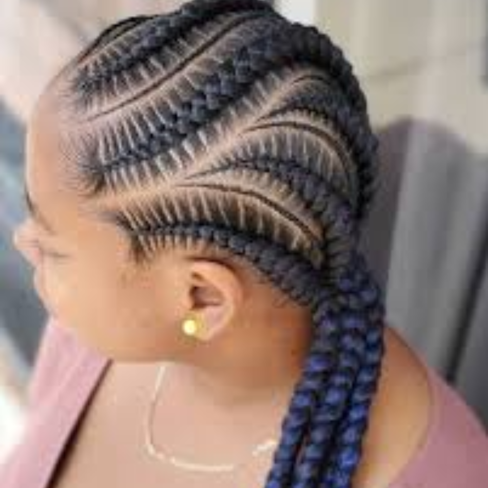 Feed In Braids (2 to 10 straight back braids)